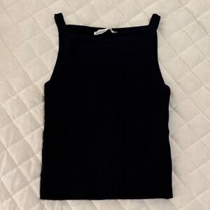Abercrombie & Fitch Black Ribbed Tank Top